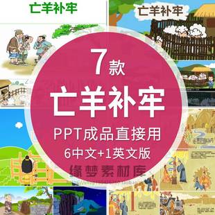 亡羊补牢寓言成语故事PPT讲故事课前演讲三分钟家长助教PPT模板
