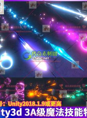 Unity3D 新版AAA Projectiles Vol.2 1.2.1魔法Stylized技能特效