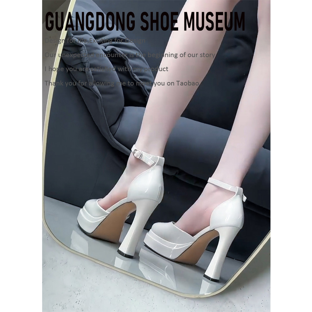 法式高跟鞋粗跟防水台性感芭比鞋小个子不累脚单鞋女玛丽珍主婚鞋