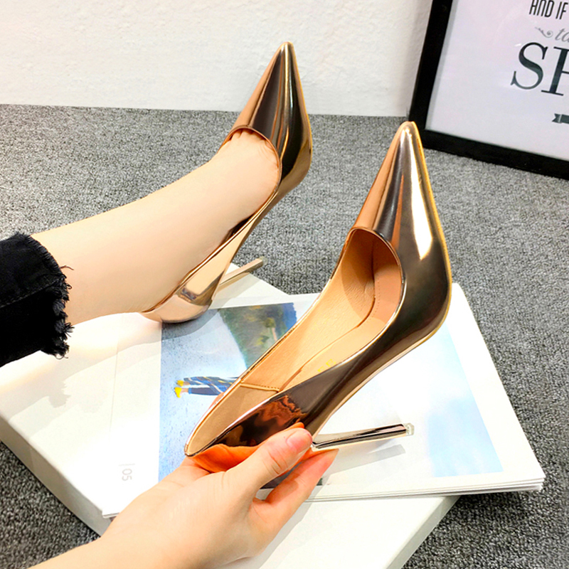 欧美风春季百搭年会超高跟鞋