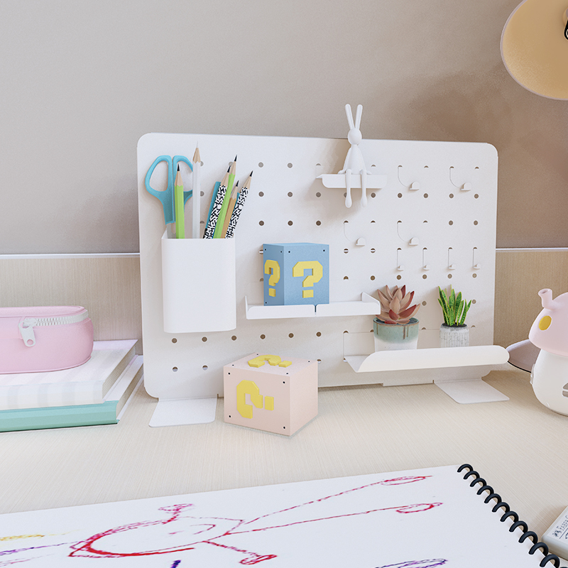 宜柜收纳置物架洞洞板带镜子