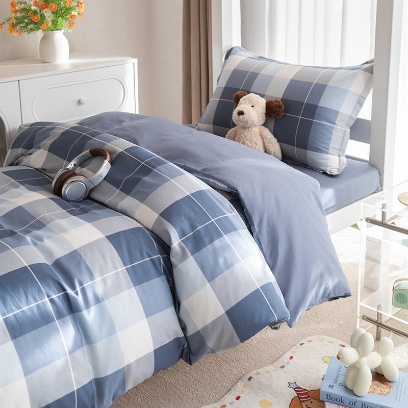 2026春夏新款全棉单人床单被套纯棉印花学生宿舍三件套床上用品