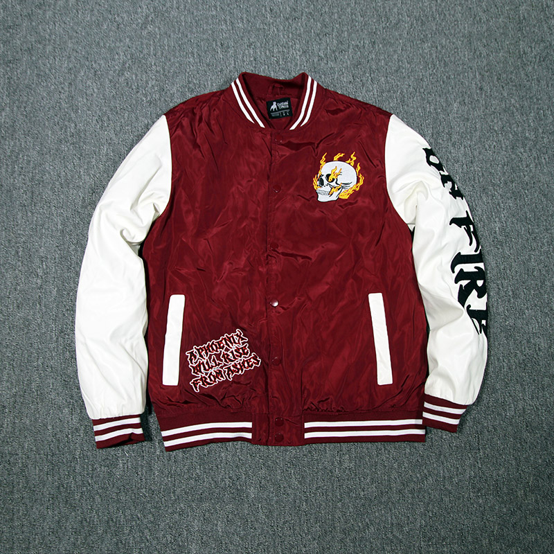 拼接夹克秋冬情侣装外套棒球服