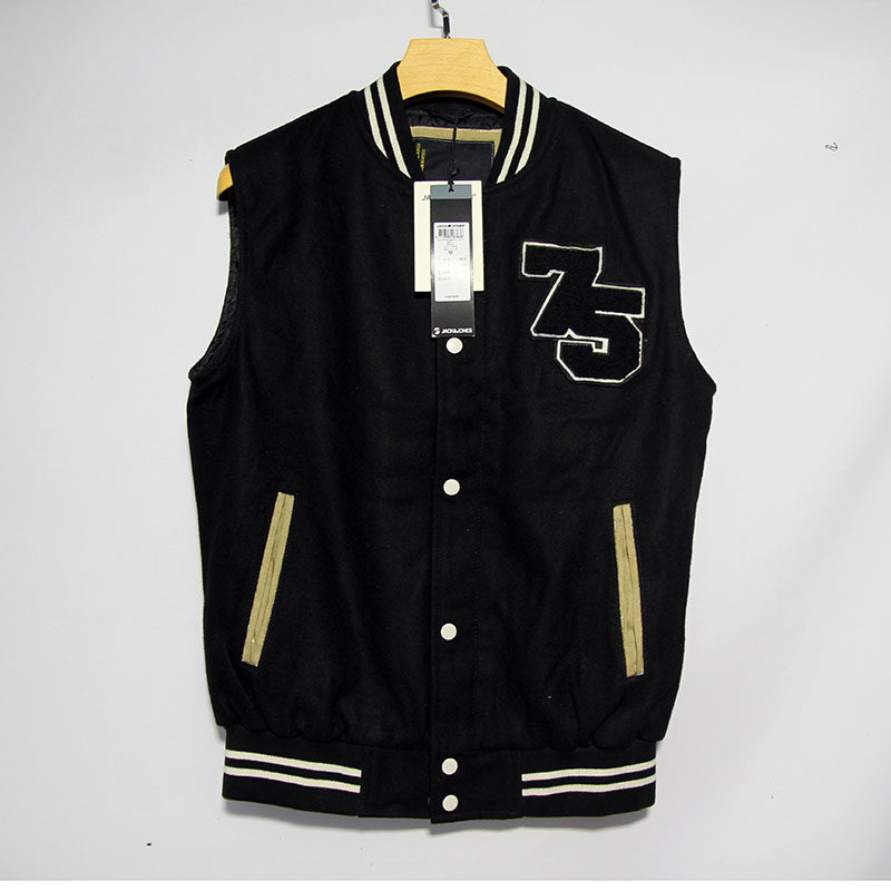 美式毛呢加厚刺绣棒球手