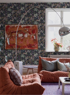 瑞典原装进口borastapeter墙纸现代简约异国花卉植物客厅卧室壁纸