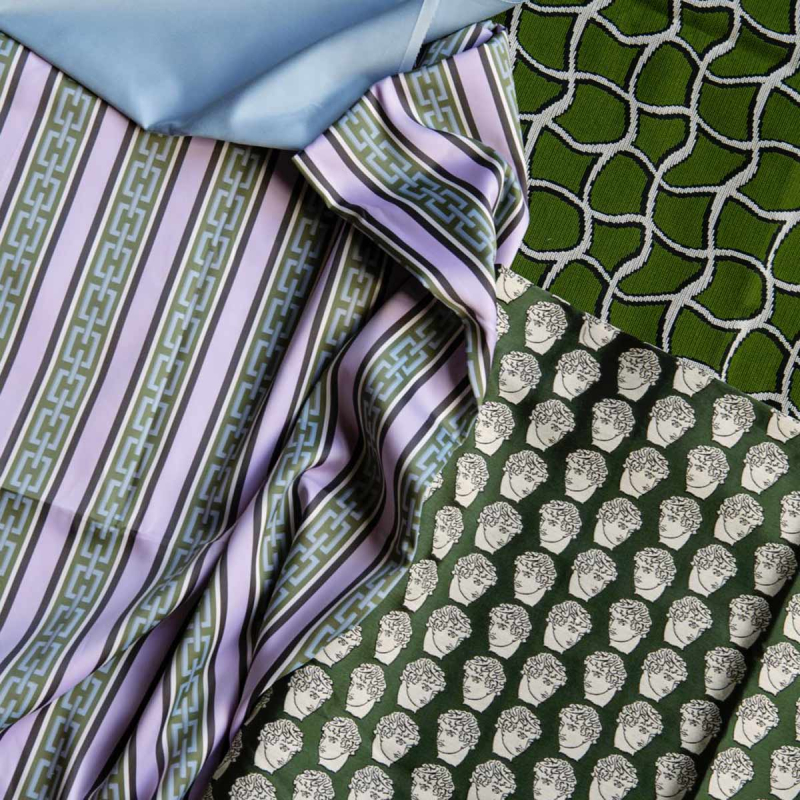 Rubelli100%PL家具中式链式条纹