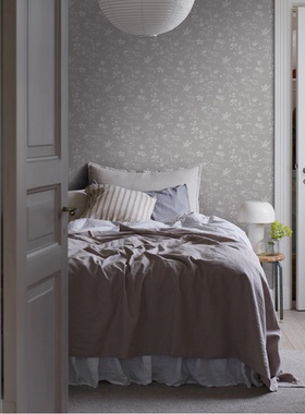 瑞典原装进口borastapeter墙纸现代北欧淡粉色小碎花图案客厅卧室