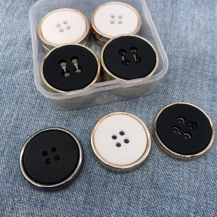 高档西装西裤纽扣扣子大衣扣风衣毛衣黑色纽扣大圆形裤子钮扣金色