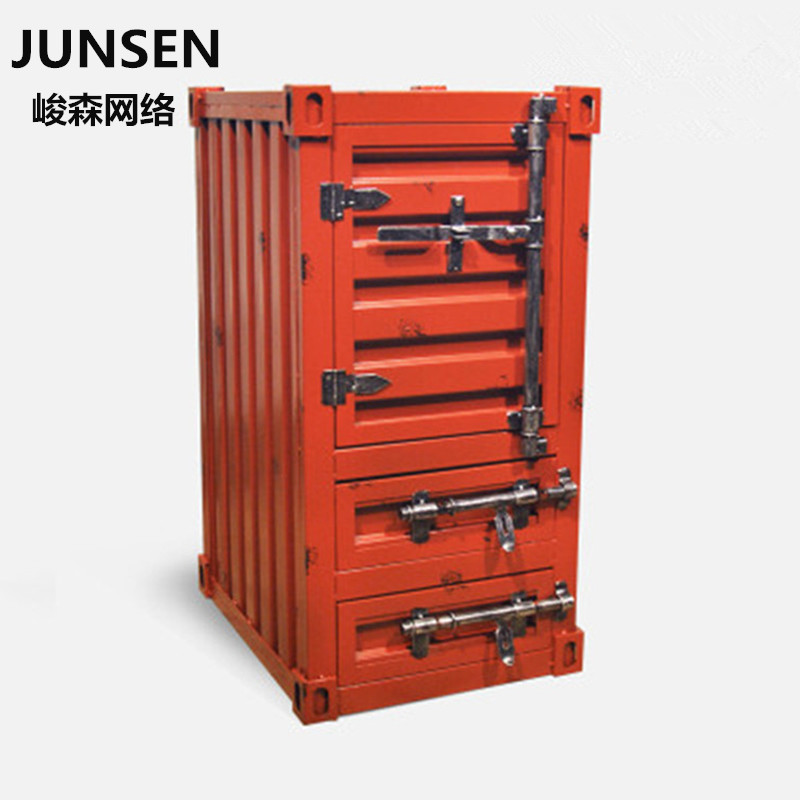 loft工业风装饰集装箱柜造型柜子复古边斗柜酒吧餐边柜储物柜边柜