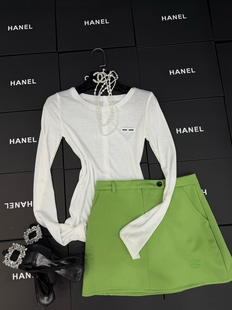 十三行2026春夏韩系修身显瘦简约白T桖高腰百搭半裙套装两件套