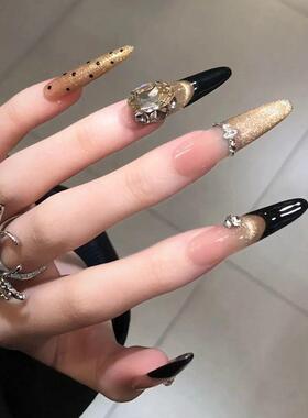 纯手工穿戴甲秋冬美拉德显白千金