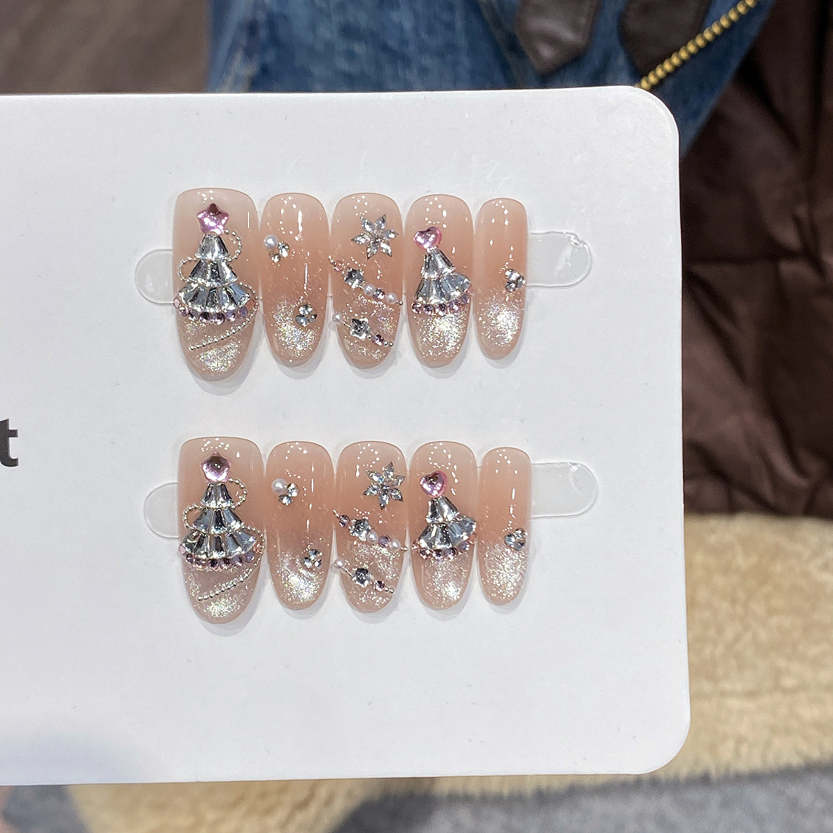 穿戴甲高级感轻奢闪钻可拆卸美甲