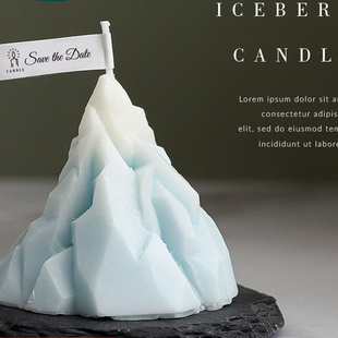 冰山创意香薰蜡烛玫瑰香氛浪漫情调氛围感节日高级感小众生日礼物