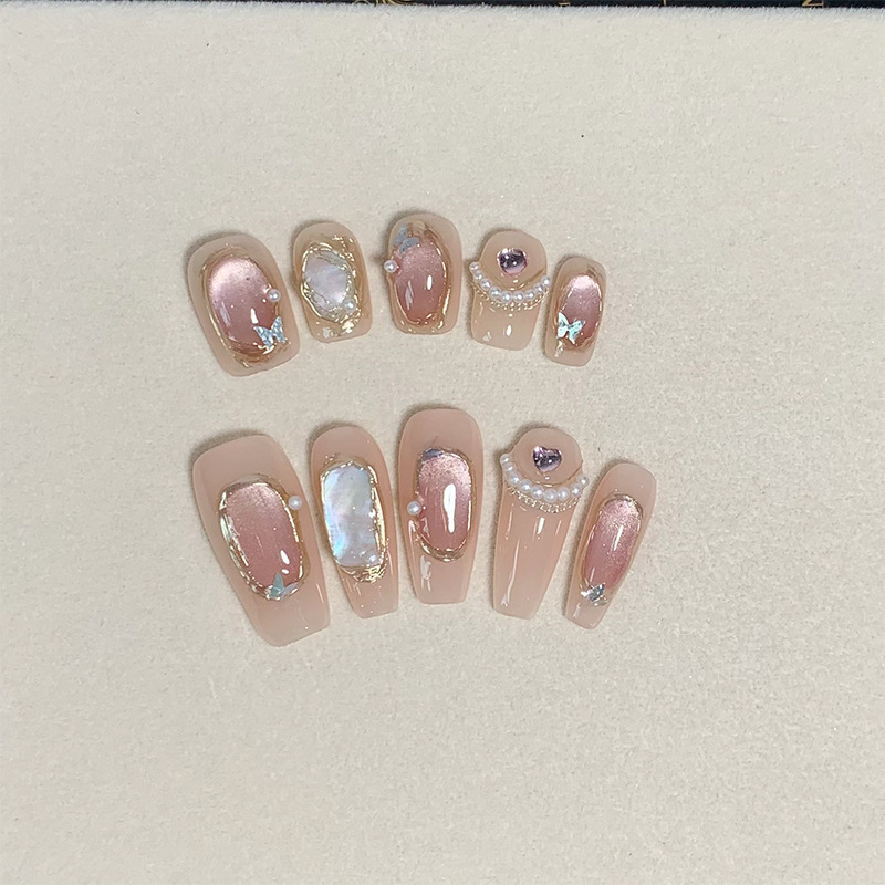 仙气满满温柔显白爆闪猫眼穿戴甲