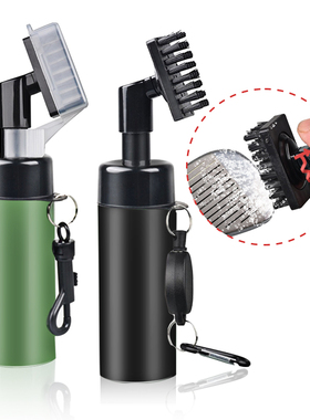 新款高尔夫球杆清洁刷喷水刷按压式多功能尼龙球刷凹槽球场配件刷