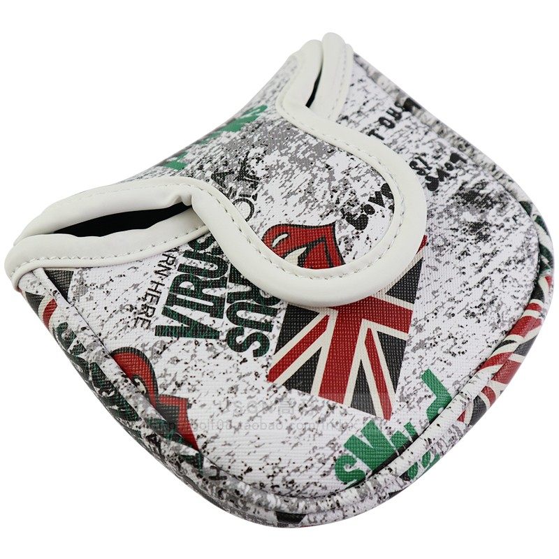 高尔夫骷颅头推杆套 半圆L型方形杆头套帽套防水球杆保护套球头套