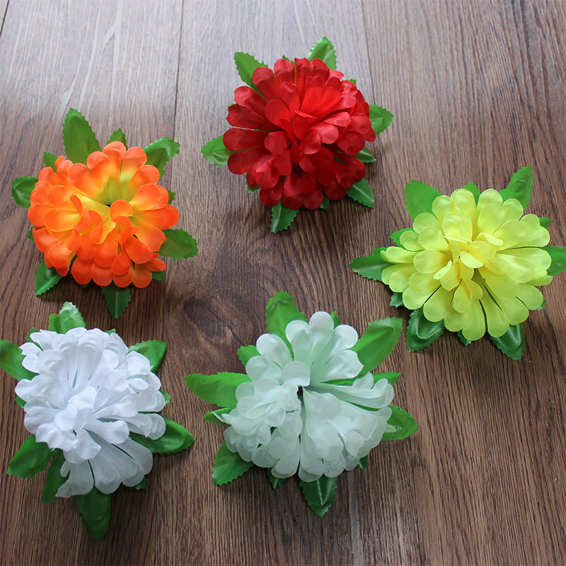 仿真花单朵菊花电子花圈材料假花