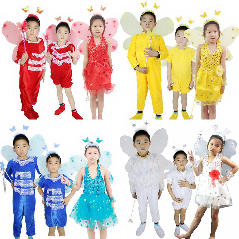 儿童昆虫动物卡通表演服幼儿园舞蹈服男女童蝴蝶蜻蜓舞台演出服装