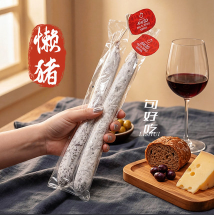国产懒猪西班牙风味萨拉米发酵生吃即食对标老红牌原味零食下酒菜