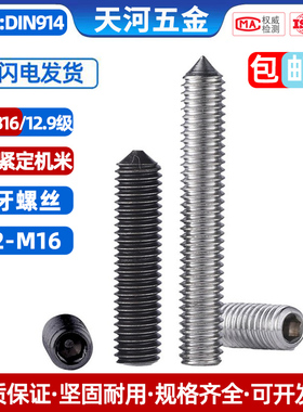 304不锈钢紧定螺丝12.9级机米无头316顶丝螺钉M2M3M4M5M6-M16