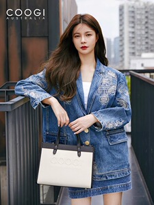 COOGI库奇包包女春季新款明星同款单肩斜挎包大容量手提托特包送