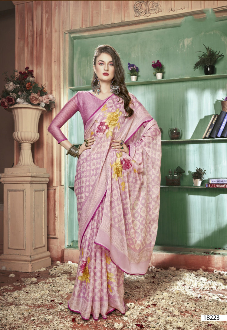 印度纱丽 柔软优质雪纺印花民族风气质修身显瘦女装可定做 8色选