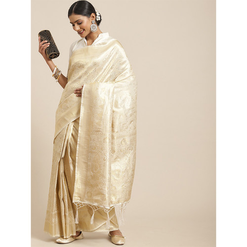 2025丝混纺提花民族风印度纱丽