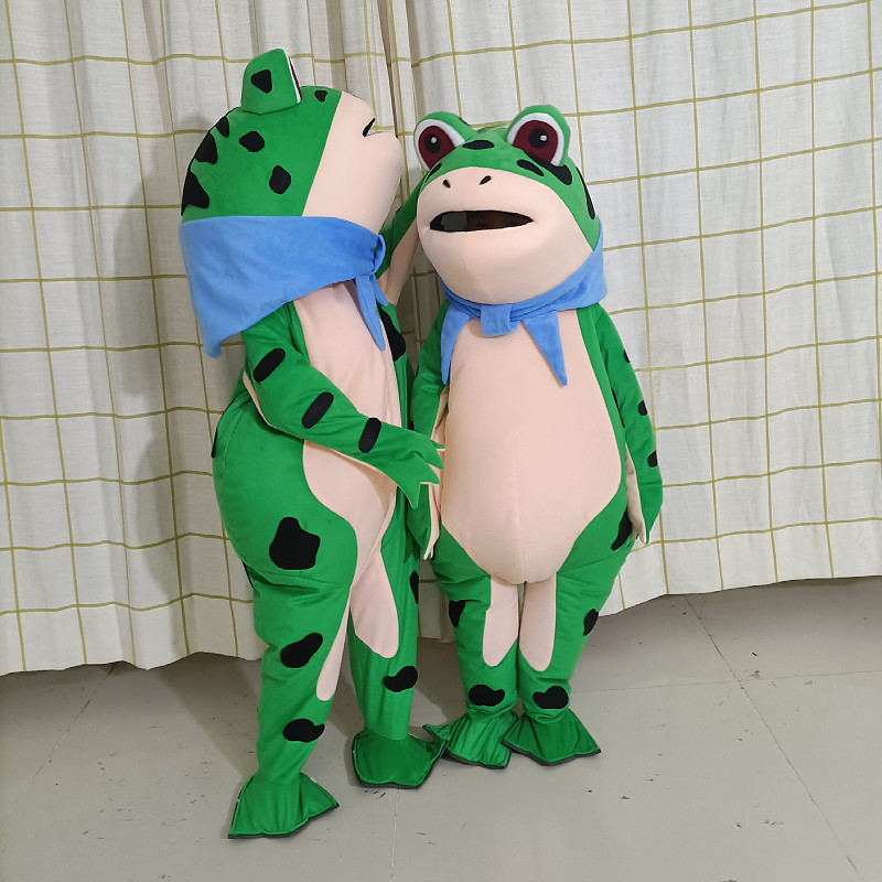 网红充气儿童款青蛙卡通人偶服装可爱行走玩偶穿搞怪蛤蟆精表演服
