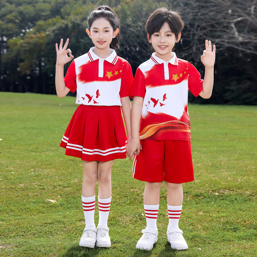 2026六一儿童中国风五星红色中小学生大合唱礼服朗诵合唱演出校服