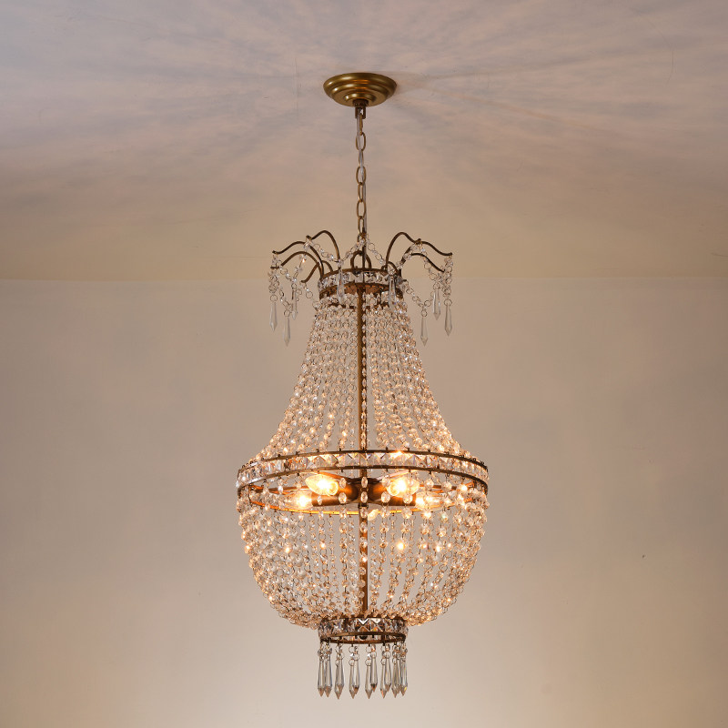 法式复古巴洛克水晶吊灯 别墅民宿餐厅设计师灯具卧室公主房灯饰