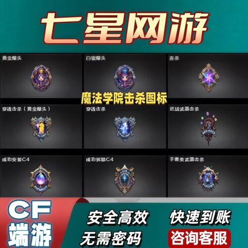 CF穿越火线魔法学院击杀图标永久 非AG战队击杀白鲨图标cfs击杀图