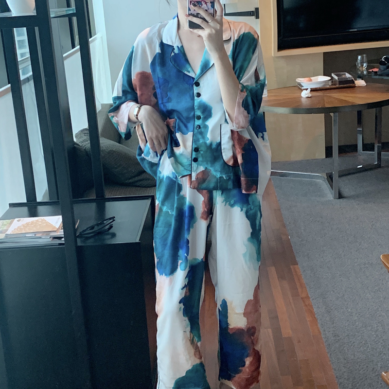 Real price real shot tie dye fairy style pajamas