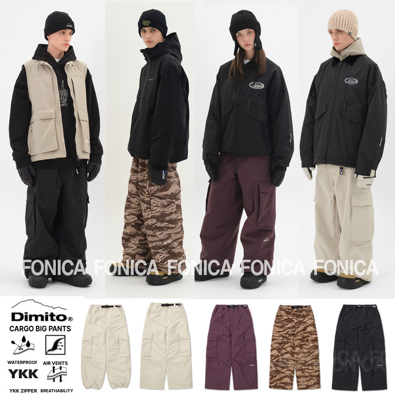 韩国滑雪裤直筒宽松防水