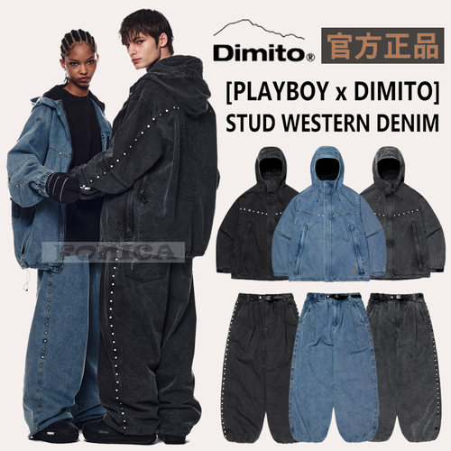 DIMITO韩国滑雪服PLAYBOY牛仔