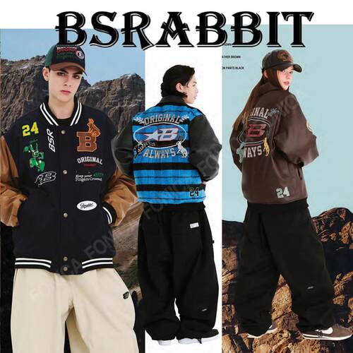 滑雪服BSRABBIT连帽棒球衣防水