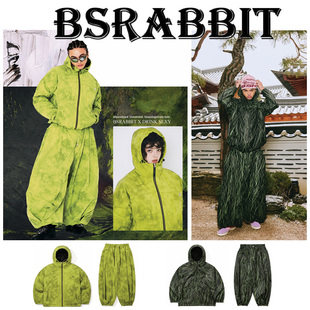 灰色绿色 套装 2526BSRABBIT韩国滑雪服男女款 单板双板防水连帽开衫