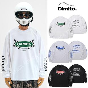 24DIMITO韩国滑雪卫衣打底衫摩托车v领圆领长款长袖套头男女款