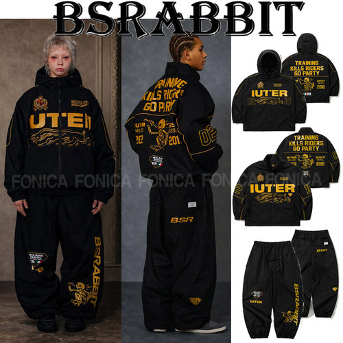 BSRABBIT韩国滑雪服防水单板连帽