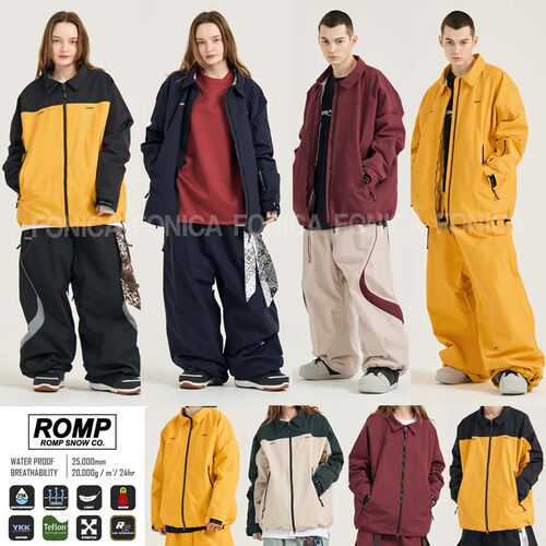 ROMP韩国滑雪服衣裤翻领开衫单板