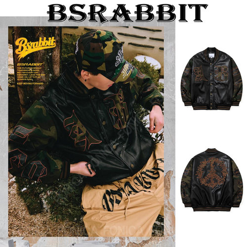 2526BSRABBIT韩国滑雪服男女款单板双板防水棒球衣开衫迷彩色皮衣