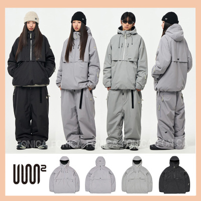 USS2韩国滑雪服防水连帽套头紫色
