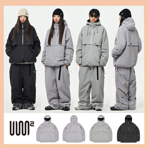 USS2韩国滑雪服防水连帽套头紫色