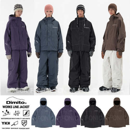 DIMITO韩国滑雪服防水开衫单板