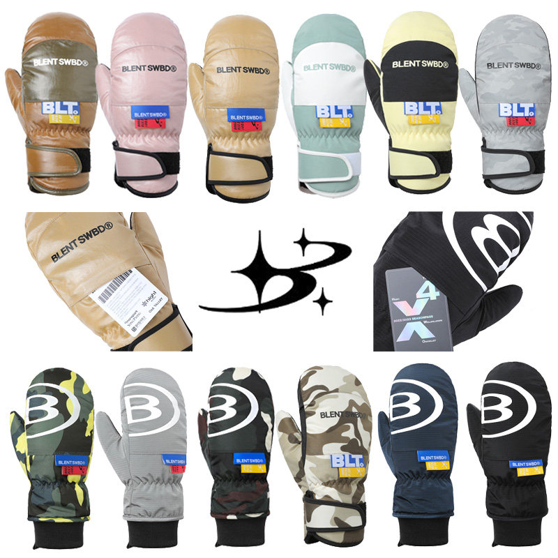 2526BLENT韩国滑雪拉链手套分五指加厚加棉保暖防水耐磨粉色反光,户外/登山/野营/旅行用品,滑雪手套,淘宝优惠券,粉丝福利购,淘宝优惠卷