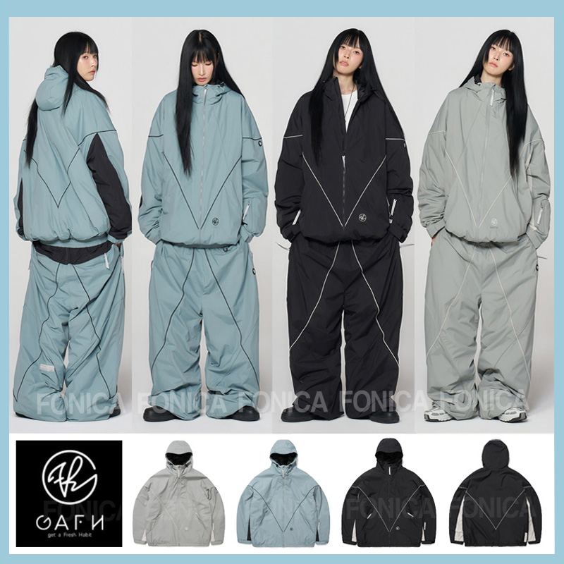 GAFH韩国滑雪服防水单板加棉