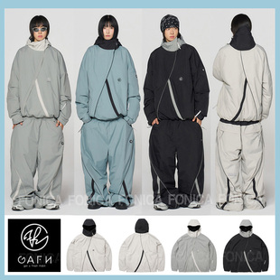 单板双板拉链保暖会白色加棉 2526GAFH韩国滑雪服防水防风衣男女款