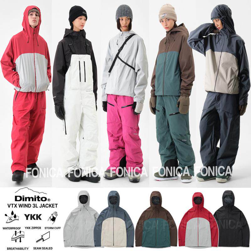 双板白色韩国开衫滑雪服24DIMITO图片