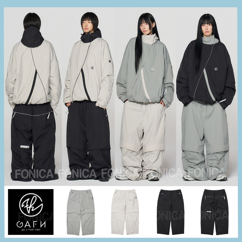 GAFH韩国滑雪裤防水防风单板白色