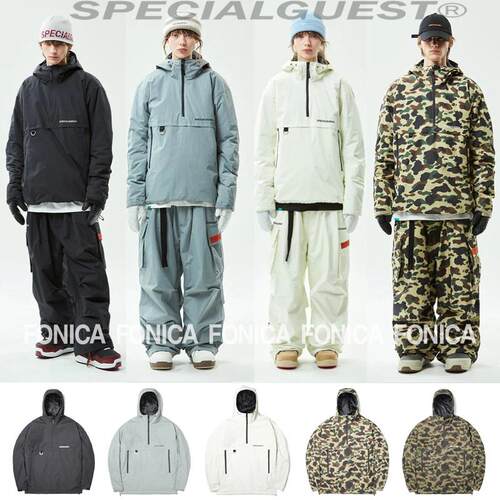 滑雪服SPECIALGUEST防水拉链连帽
