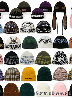 2526BSRABBIT韩国滑雪帽针织卷边帽子保暖单板双板男女同款老虎1